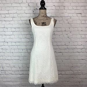 BB Dakota White Sleeveless Lace Over Dress 4